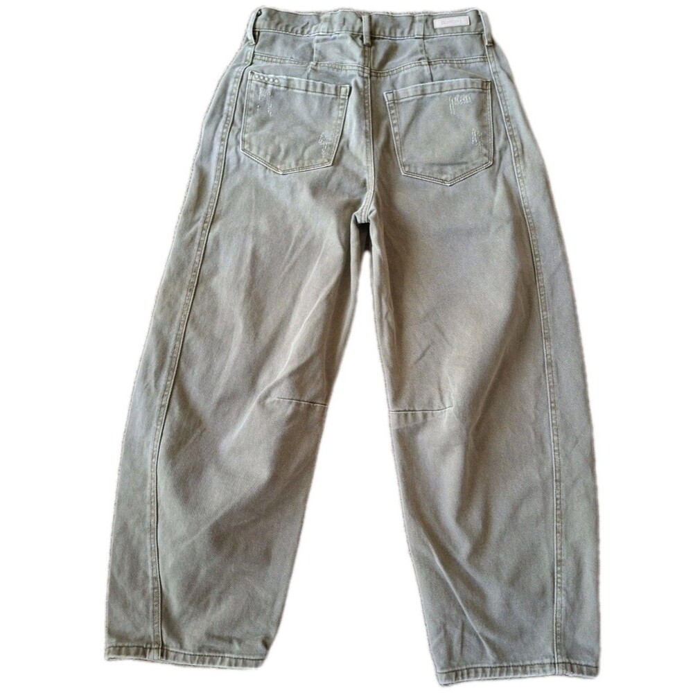 BLANK NYC High Rise Barrel Leg Jeans Size 27 The Bowery Distressed Denim Pants - Picture 2 of 9